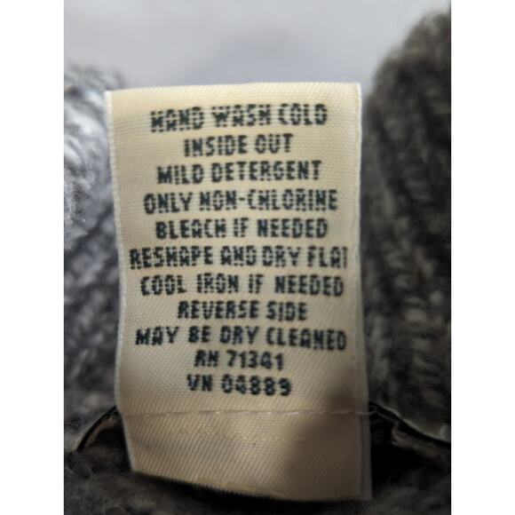 L.L. Bean L Tall Gray Striped 100% Lambswool Sweater Knit Pullover Mens Warm - Picture 11 of 11